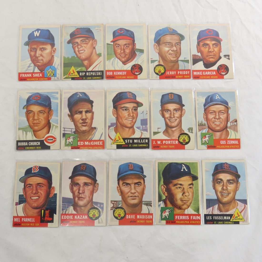 15 Crease Free 1953 Topps Baseball Cards (1 of 17)