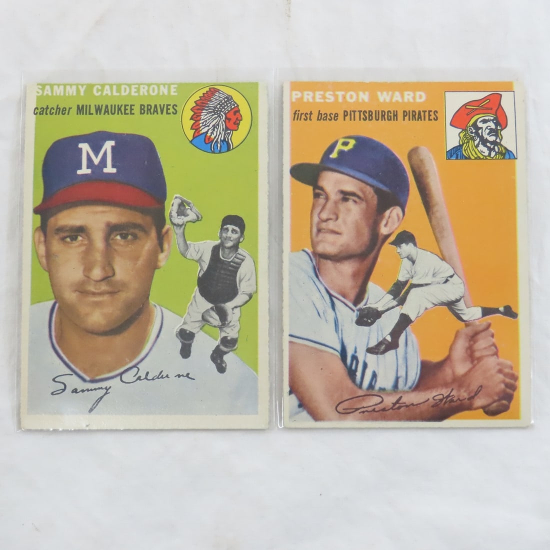 10 Sharp 1954 Topps Baseball Cards - 4