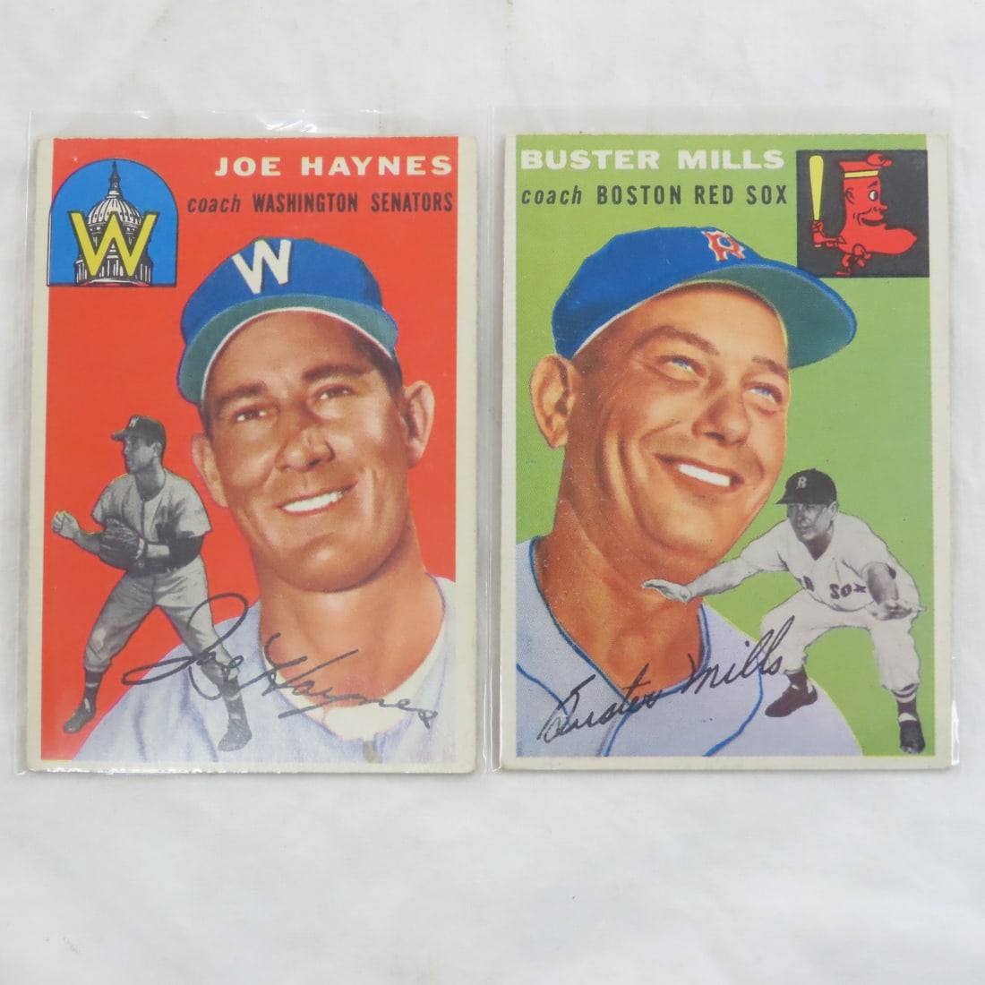 10 Sharp 1954 Topps Baseball Cards - 6