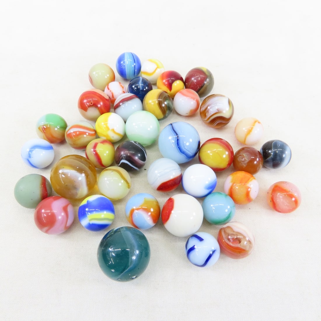 35+ Vintage Peltier & Other Glass Marbles - 3