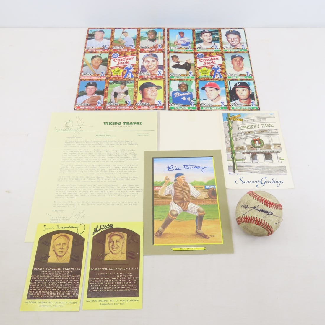 Feller, Greenberg & Dickey Autographs and More (1 of 18)