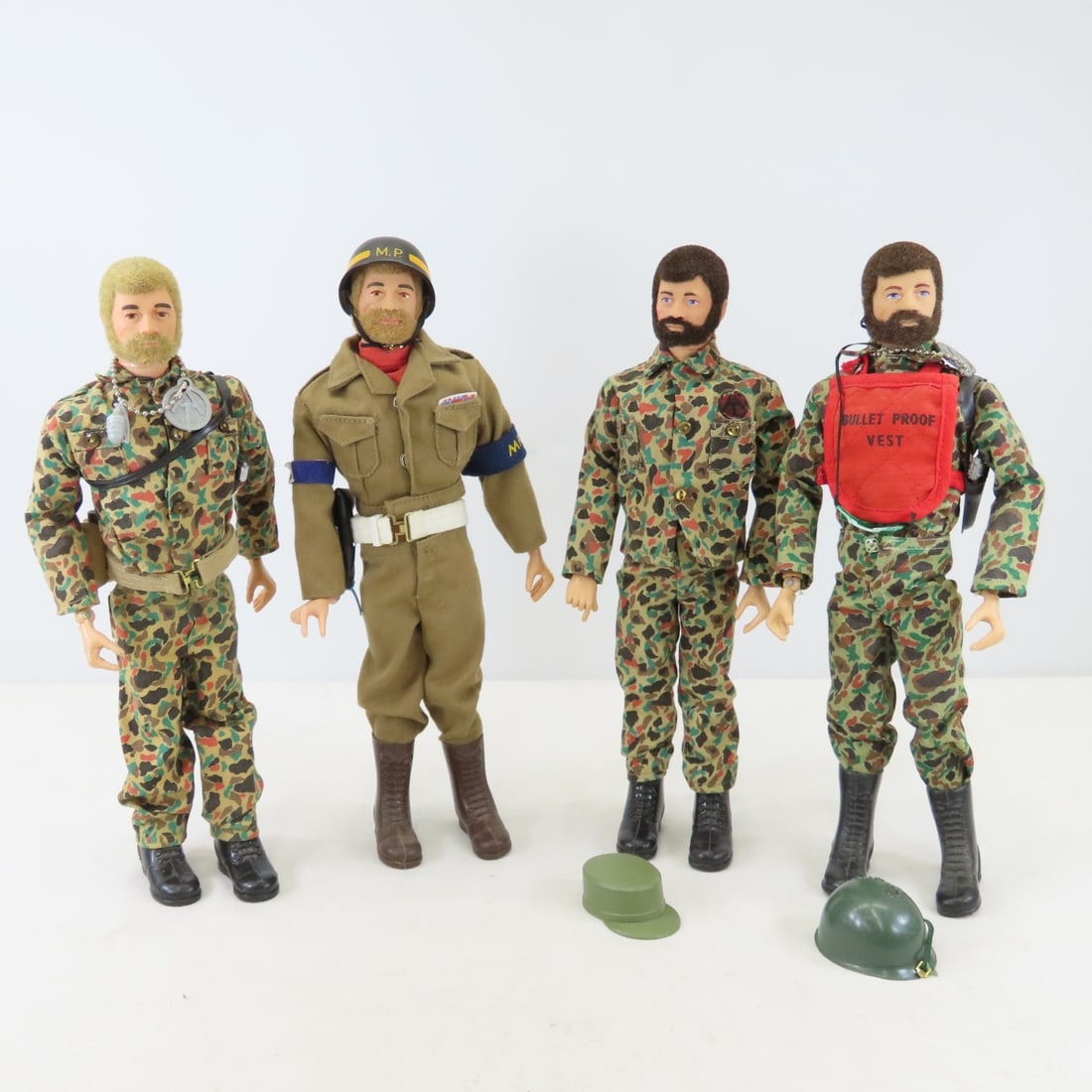 4 Flocked Hair GI Joe Soldiers Made in USA (1 of 20)