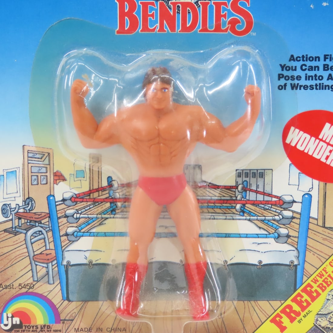 WWF LJN Wrestling Superstars Bendies Mr. Wonderful - 3