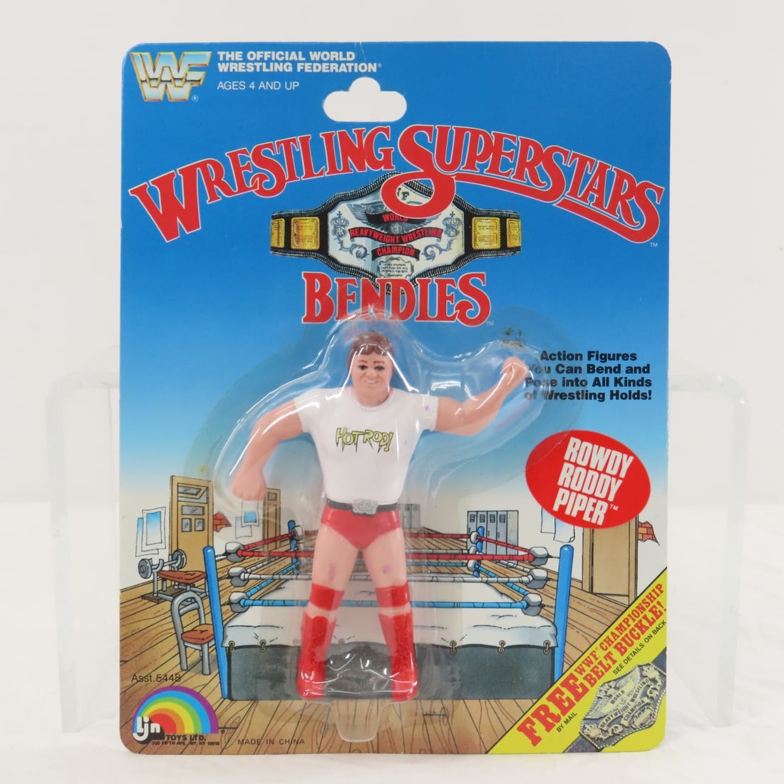 WWF Wrestling Superstars Bendies Rowdy Roddy Piper: WWF Wrestling Superstars Bendies Rowdy Roddy Piper - LJN on original card. Lot Size 9x7x2" 1 LBPhotos are part of description, please ask questions and read terms & conditions before bidding. 