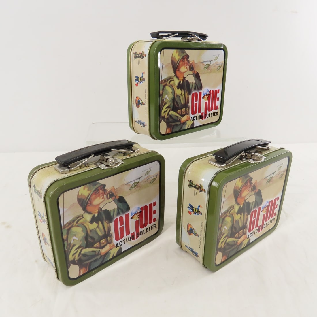 GI Joe Zippo Lighter & 4 mini lunch boxes - 13