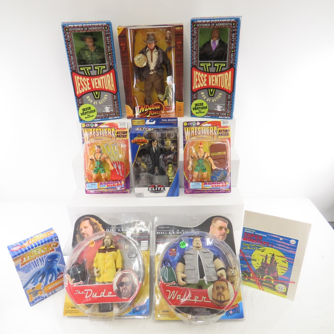 Action Figures NIP. Big Lebowski, Indiana Jones (1 of 16)