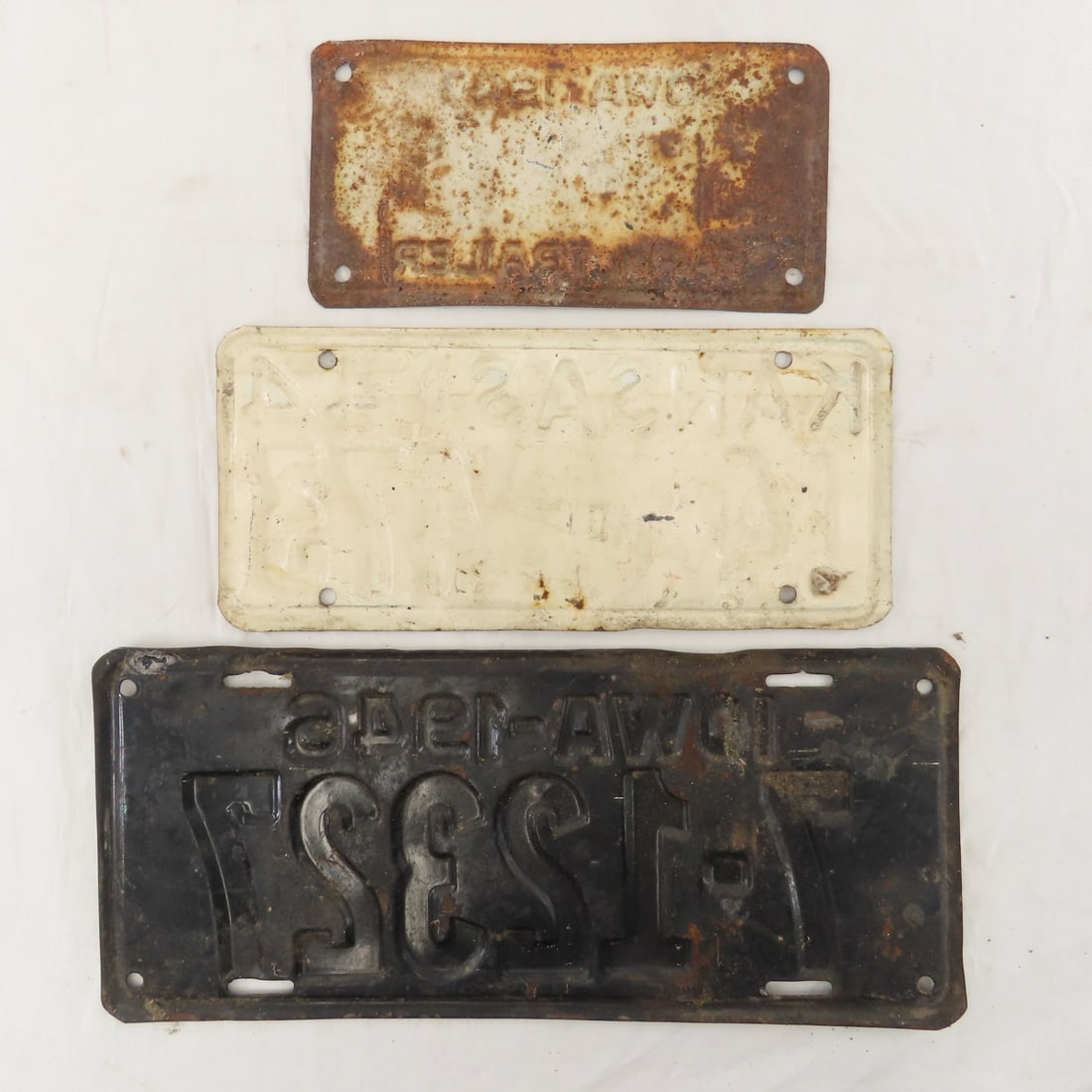 25+ Vintage License Plates, Iowa, Kansas 40s-80s - 5