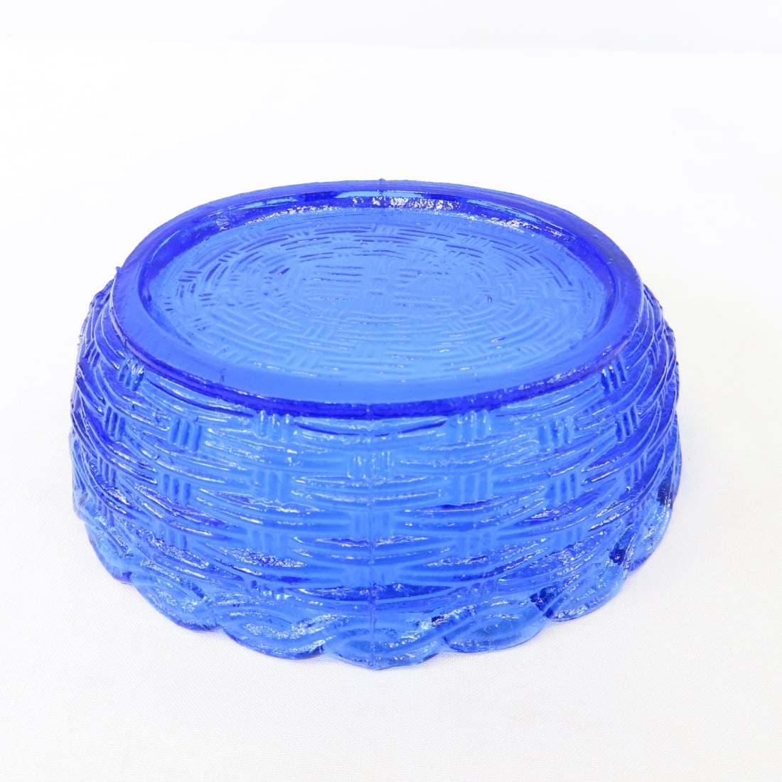 Vintage Fenton Cobalt Blue Hen on Nest - 6
