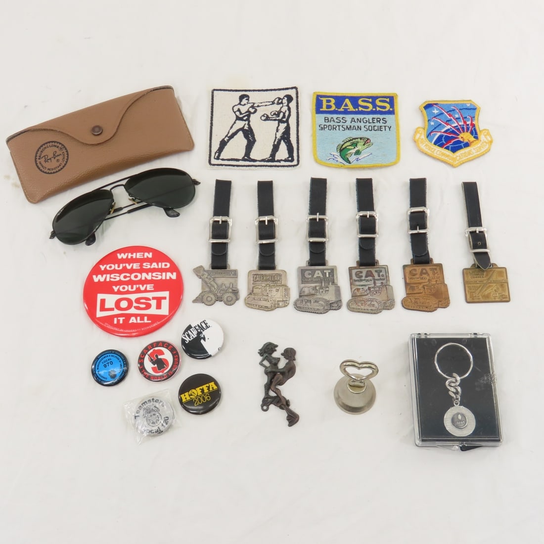 CAT Watch FOB's, Pins, Patches, Ray Ban sunglasses (1 of 13)