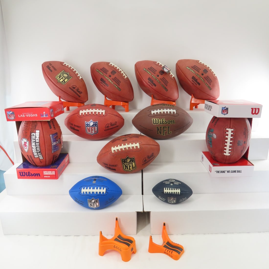 Collection of 10 Wilson Footballs & Tees (1 of 15)