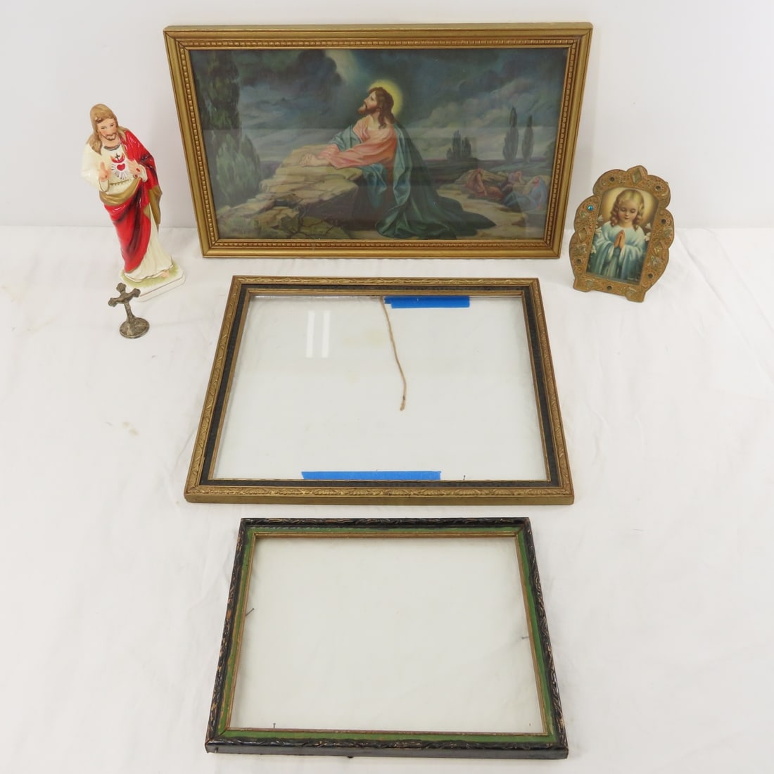 Vintage Lefton Jesus Figurine, Lithos & Frames (1 of 15)