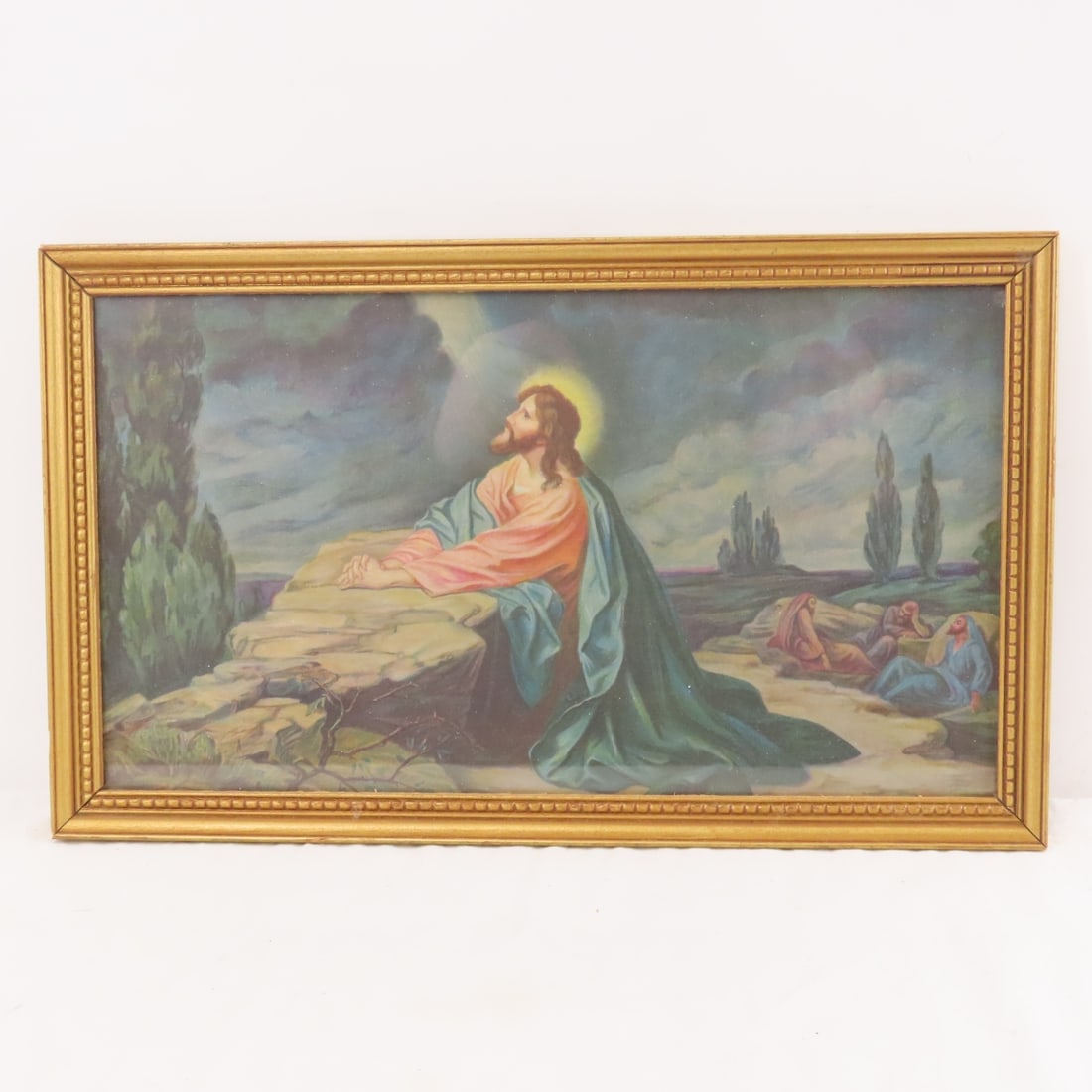 Vintage Lefton Jesus Figurine, Lithos & Frames - 2