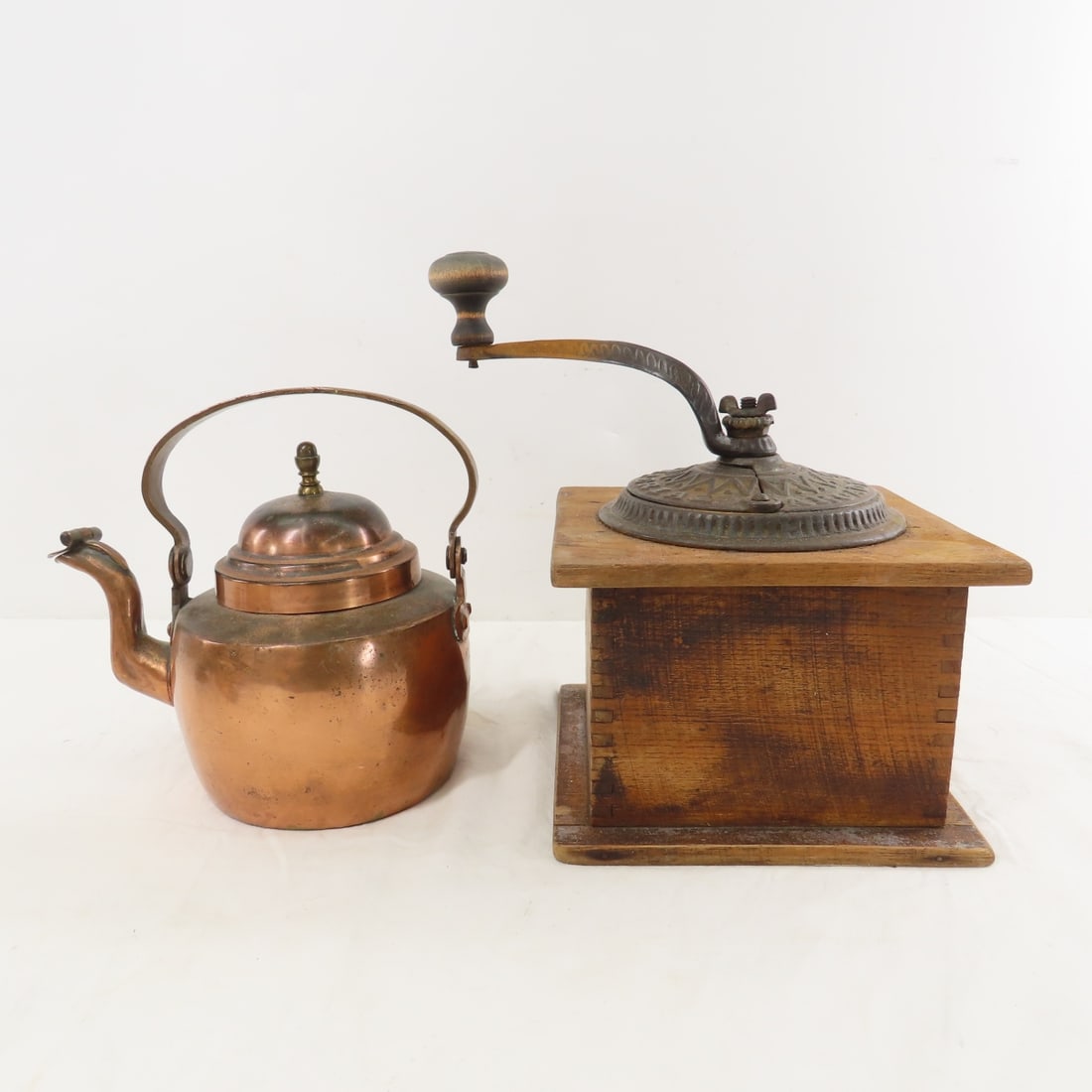 Vintage Coffee & Nut/Spice Grinders, Copper Teapot - 14