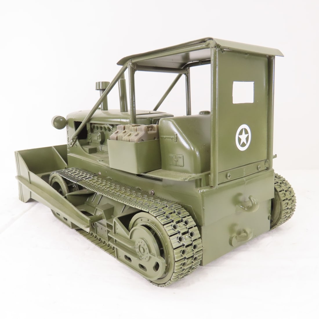 MARX A Power Giant Bulldozer- Custom Army Paint - 3