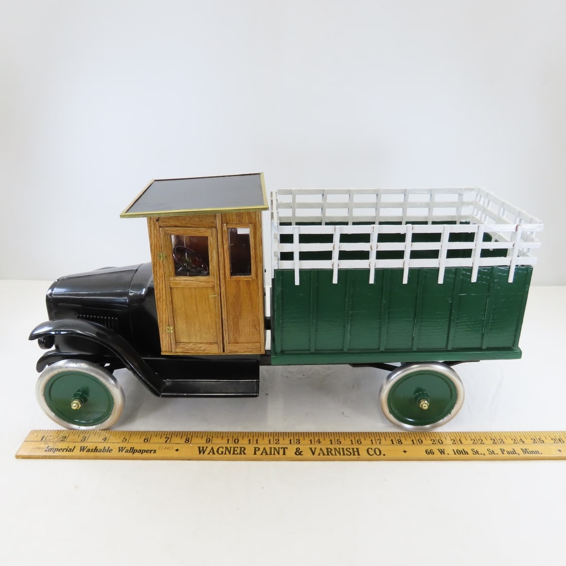 Buddy L Dump Baggage Truck Restored with Wood Cab - 2