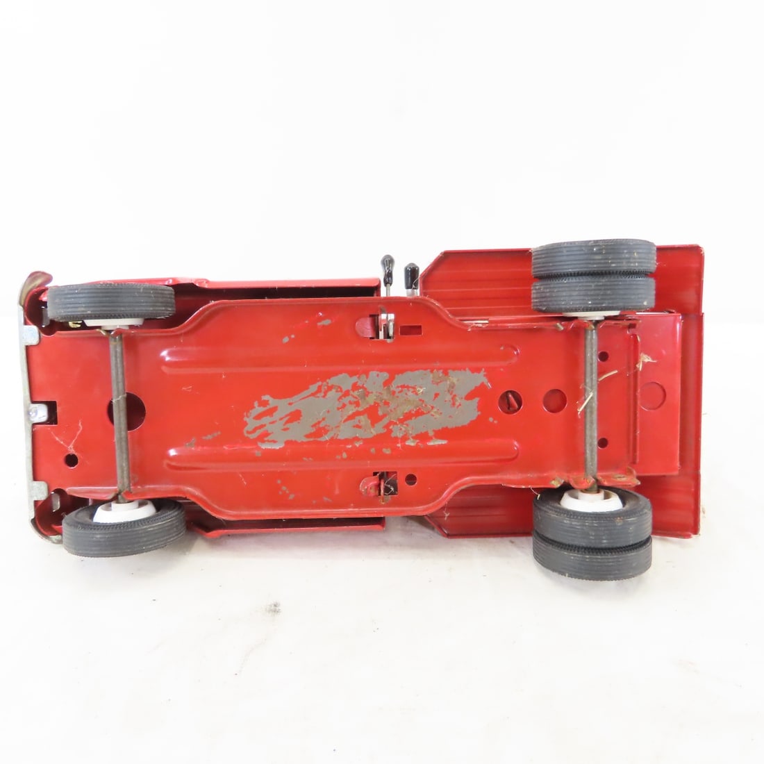 2 1960's Tonka Red Jeep Cement Mixer Trucks - 11