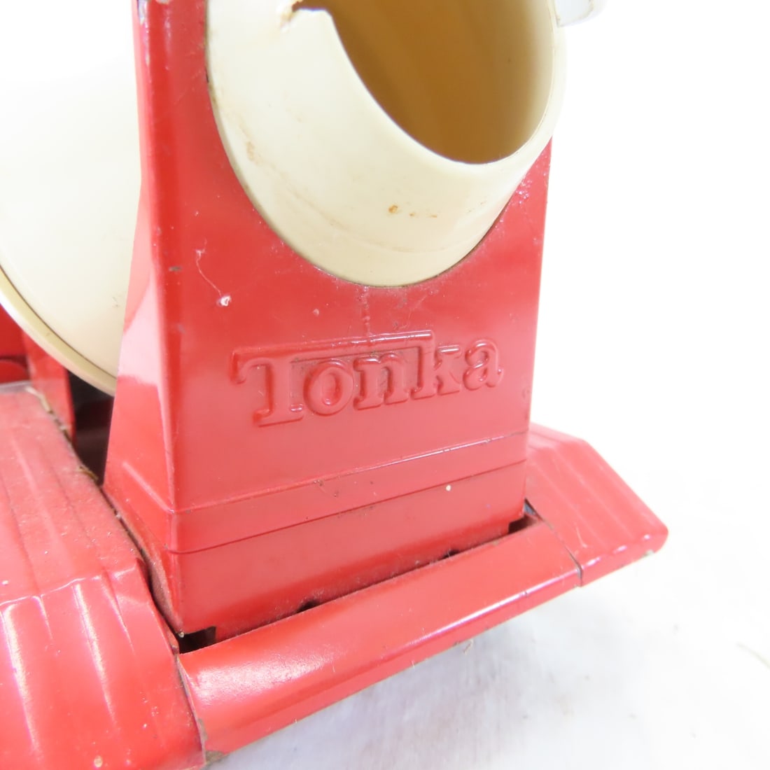 2 1960's Tonka Red Jeep Cement Mixer Trucks - 14