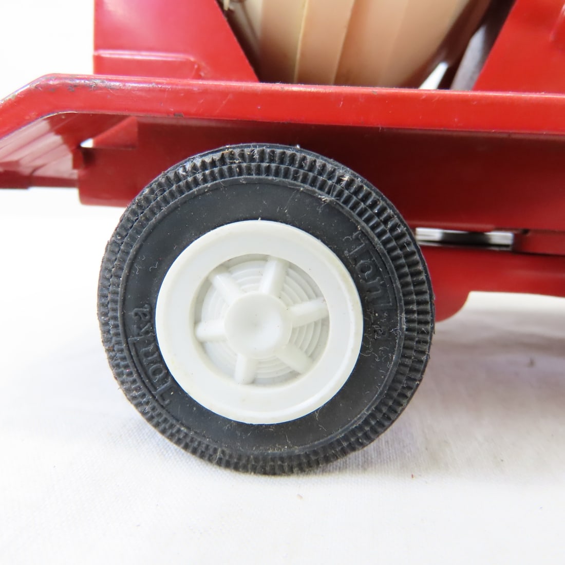 2 1960's Tonka Red Jeep Cement Mixer Trucks - 15