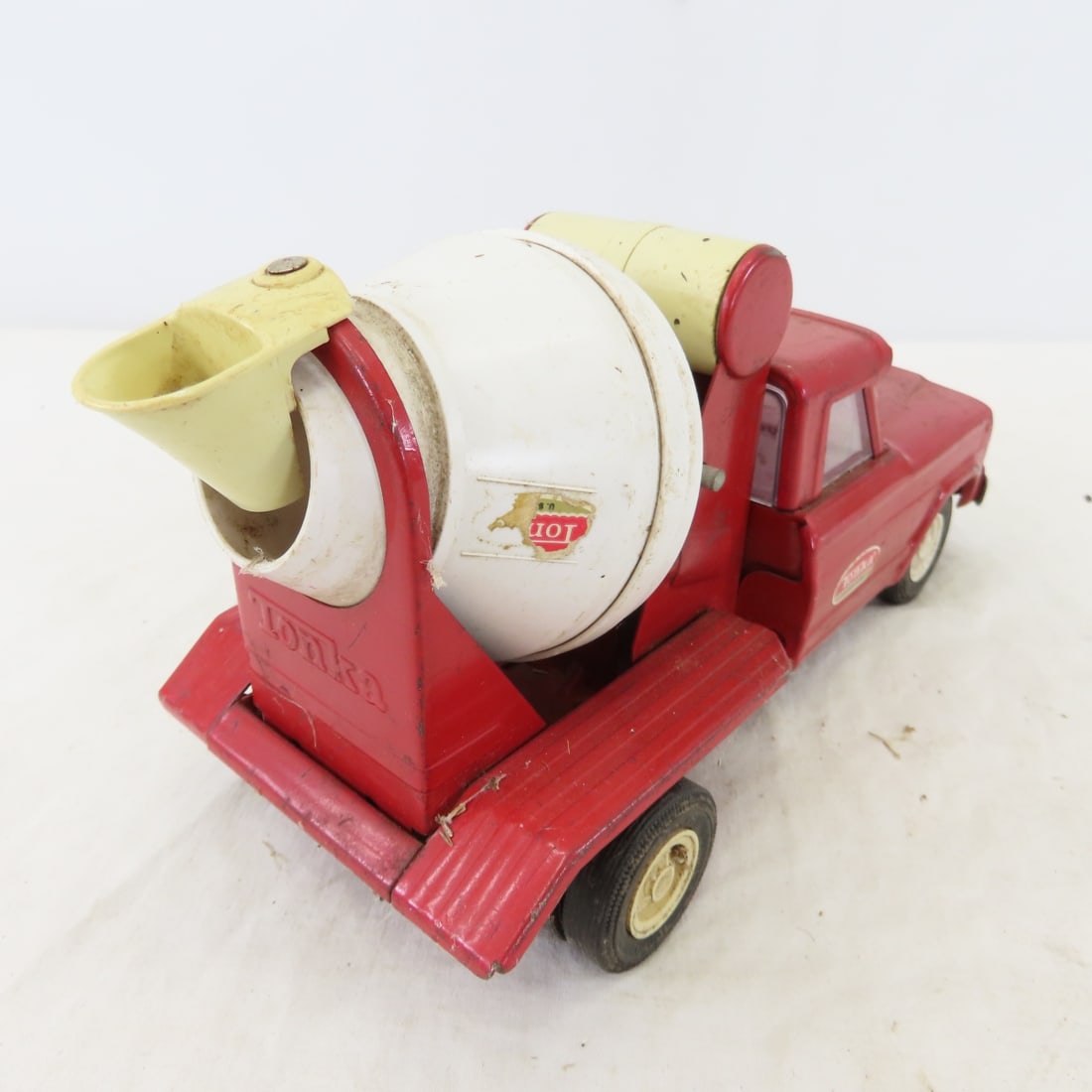 2 1960's Tonka Red Jeep Cement Mixer Trucks - 20