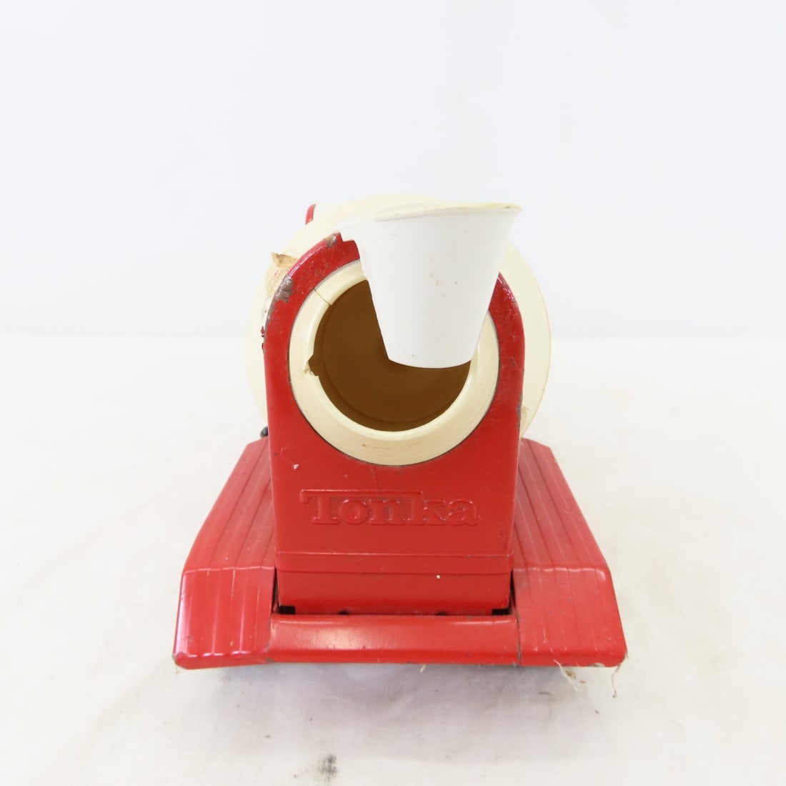 2 1960's Tonka Red Jeep Cement Mixer Trucks - 5