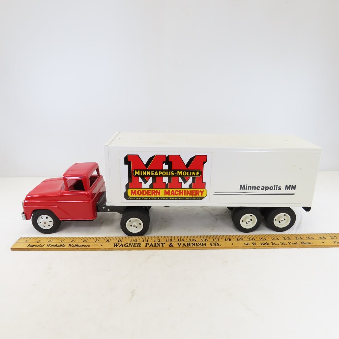 Tonka Truck with Minneapolis-Moline Nylint Trailer - 2