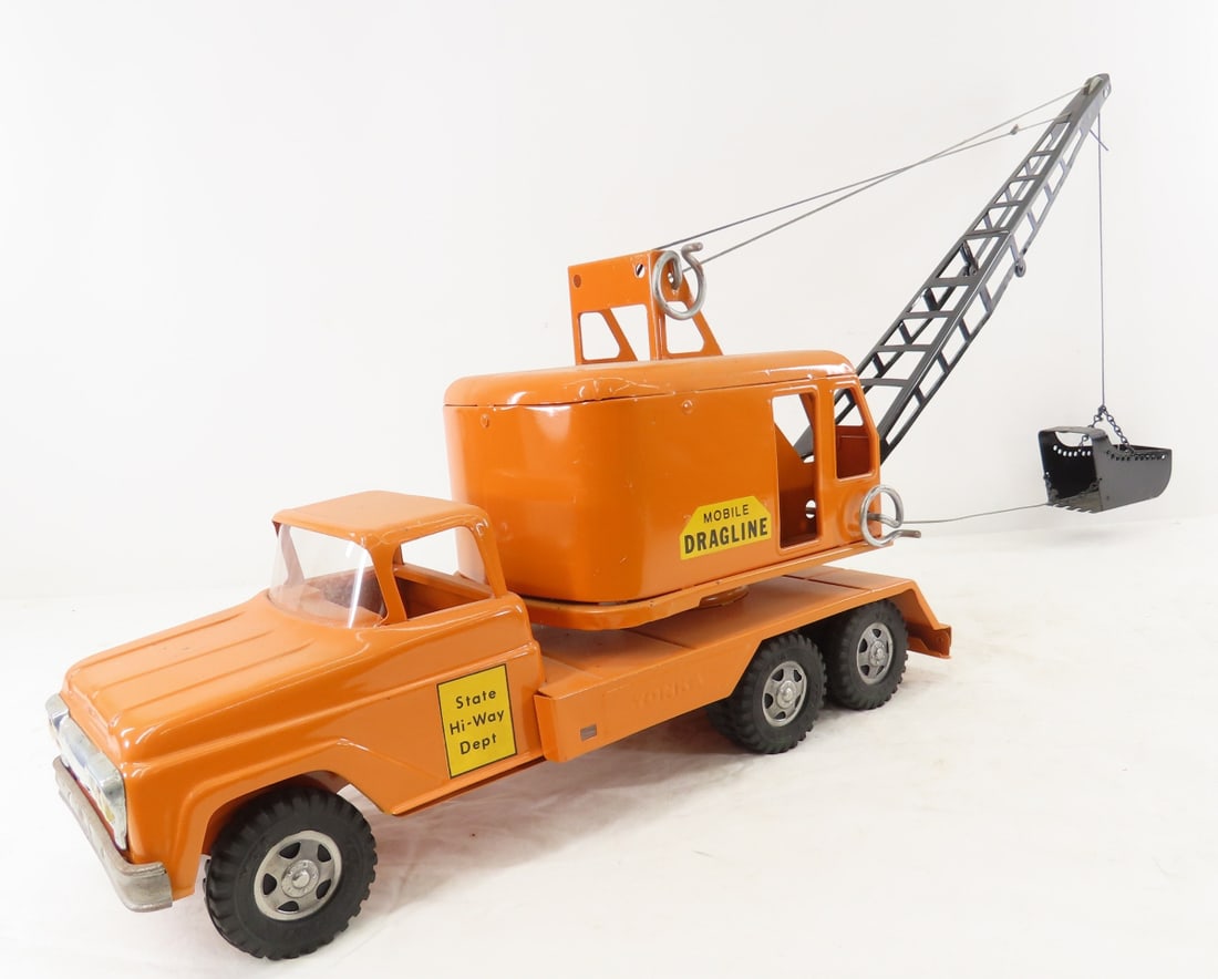 Original Tonka State Hi-Way Mobile Dragline Truck: Original Tonka State Hi-Way Mobile Dragline Truck - LOT SIZE: 17x13x7", 5 LBS All information and photos are intended to be as accurate as possible, but errors are possible. No item may be returned or
