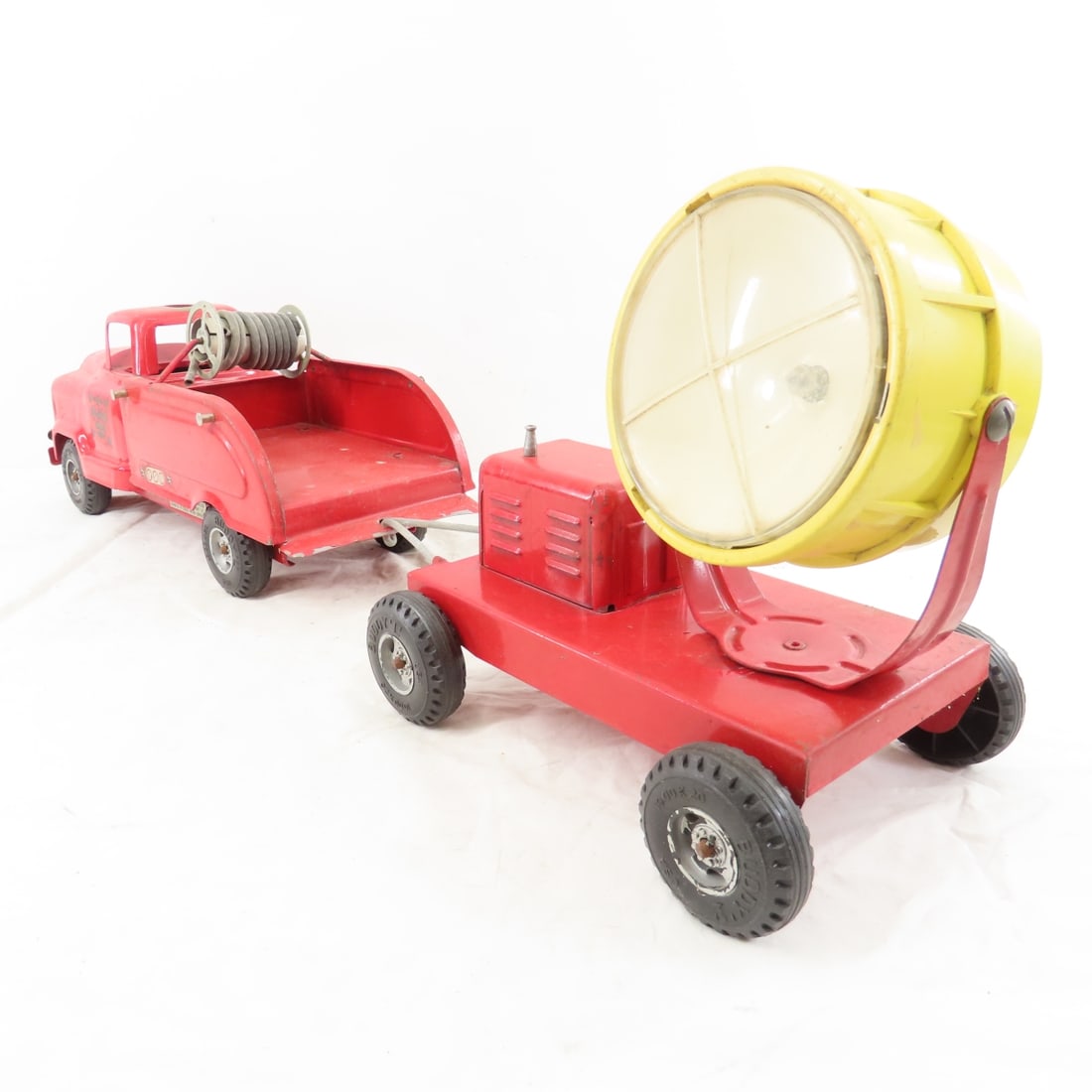 1950's Buddy L No 6 Fire Truck & Search Light - 3