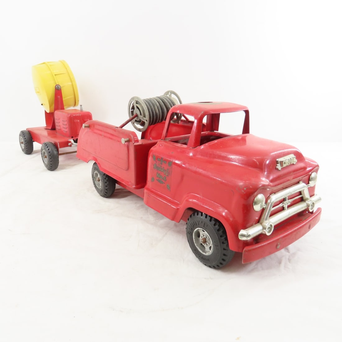 1950's Buddy L No 6 Fire Truck & Search Light - 7