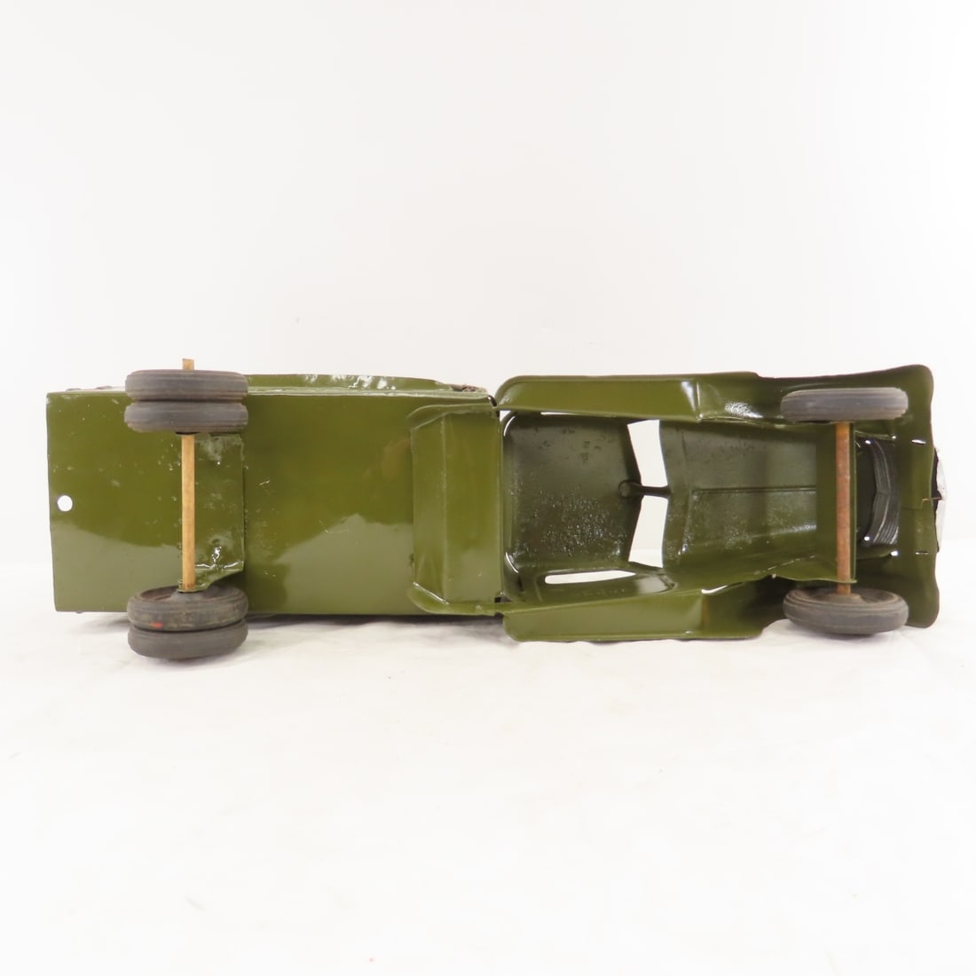 Vintage Pressed Steel Buddy L Army Truck Restored - 10