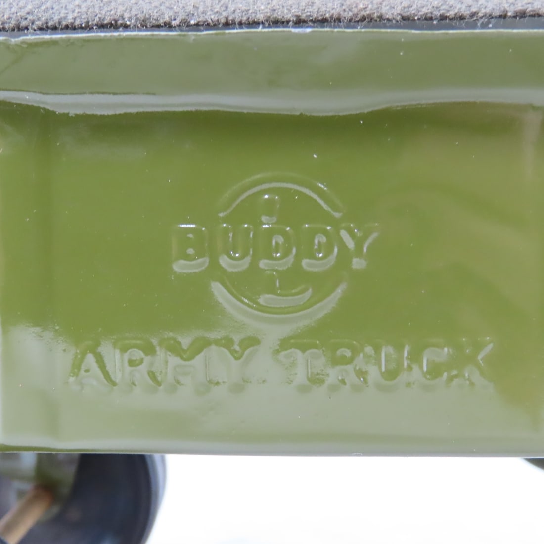 Vintage Pressed Steel Buddy L Army Truck Restored - 12