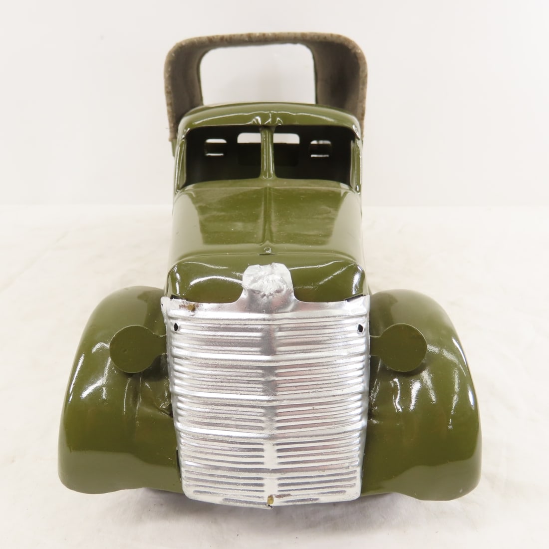 Vintage Pressed Steel Buddy L Army Truck Restored - 8