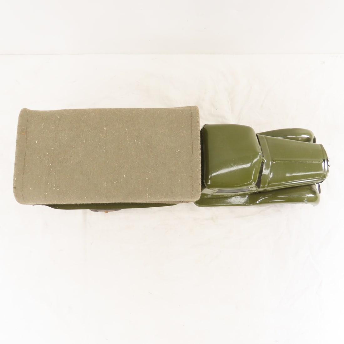 Vintage Pressed Steel Buddy L Army Truck Restored - 9