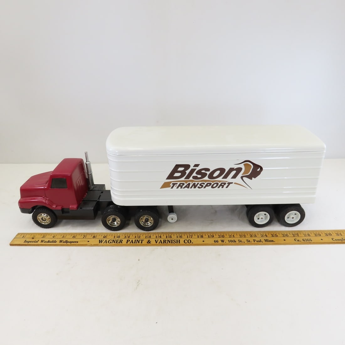 ERTL Truck & Custom Bison Trailer Restored - 2