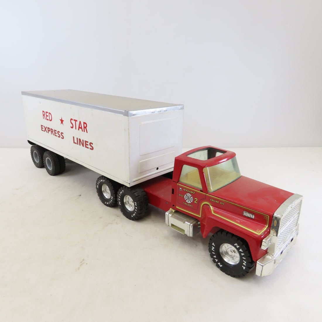 Original Nylint Fire Tractor & Custom Trailer - 7