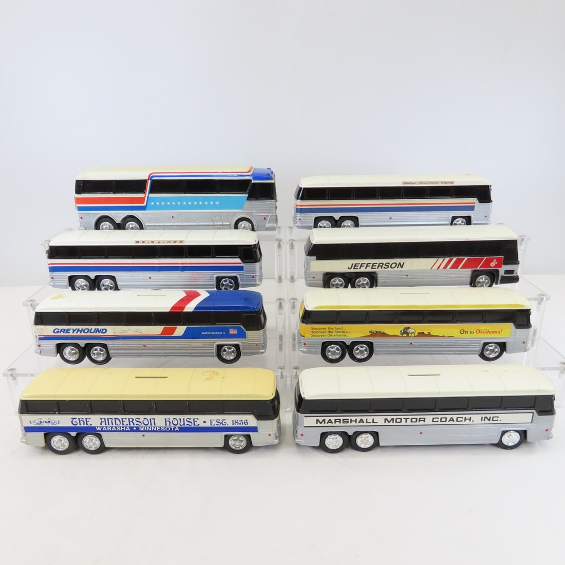 8 Vintage Plastic Jimson Bus Banks- Hong Kong - 3