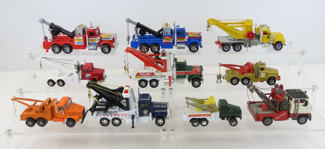 10 Vintage Diecast Tow Trucks- Most are 1:50 - 2