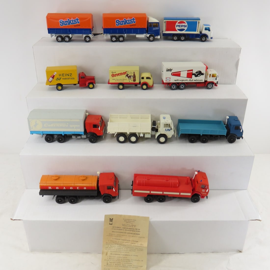 5 USSR & 5 Others Diecast Trucks- largest is 1:45 - 2