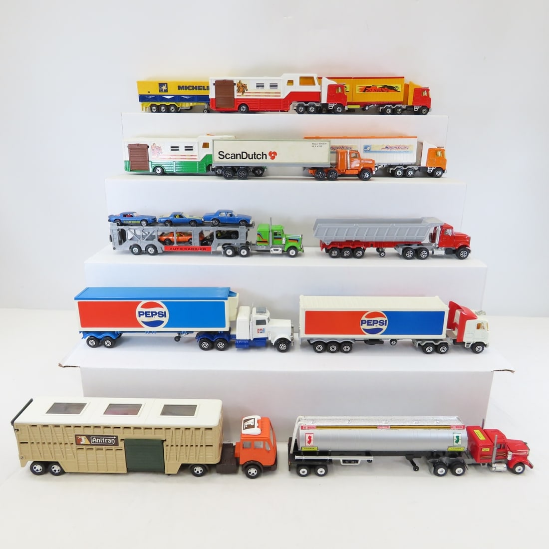 12 Vintage Diecast Semi Trucks - most are 1:60 - 3