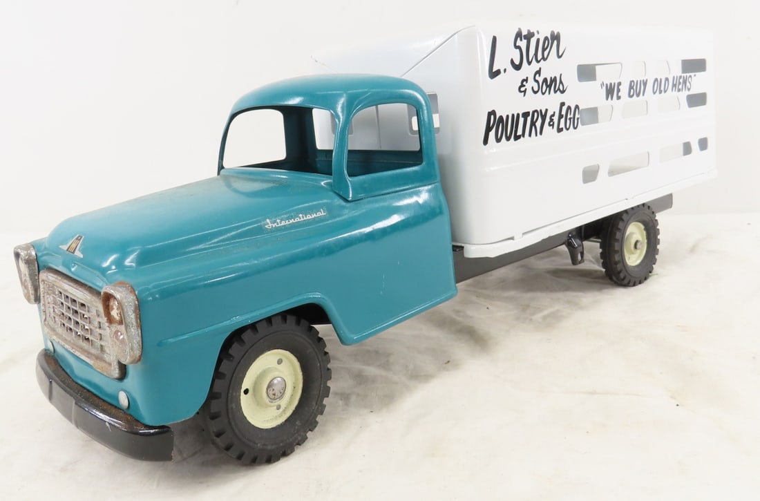 Custom L. Stier & Sons Poultry & Egg Truck: Custom L. Stier & Sons Poultry & Egg Truck - Custom Tru Scale International Harvester Truck, pressed steel, LOT SIZE 17x7x7" 3 LB All information and photos are intended to be as accurate as possible,