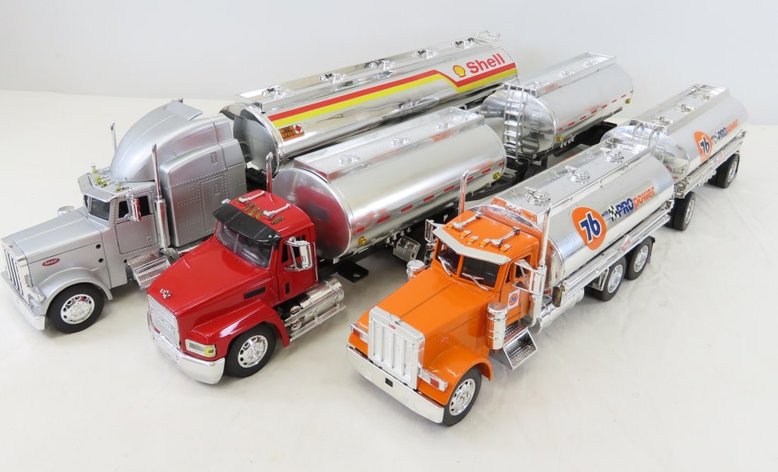 3 1990's New Ray & Jada Tanker Trucks- 2 Doubles (1 of 20)