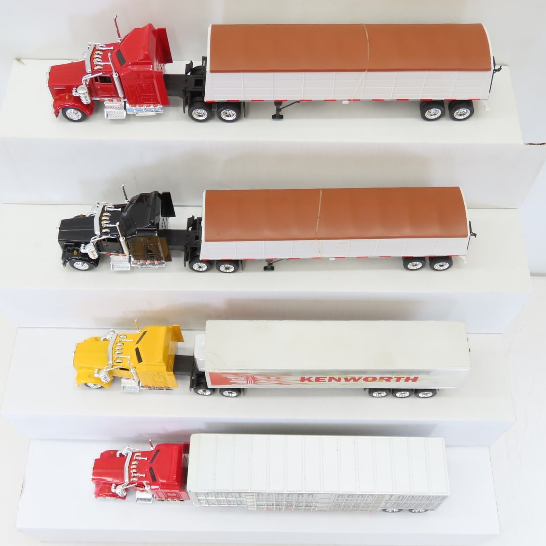 4 1990's New Ray Semi Tractor Trailers - 2