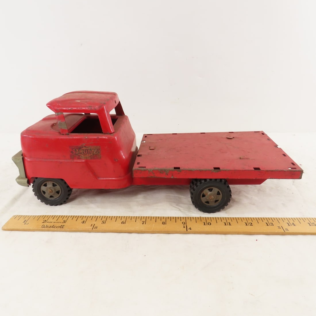 Original Structo Pressed Steel Flat Bed - 2