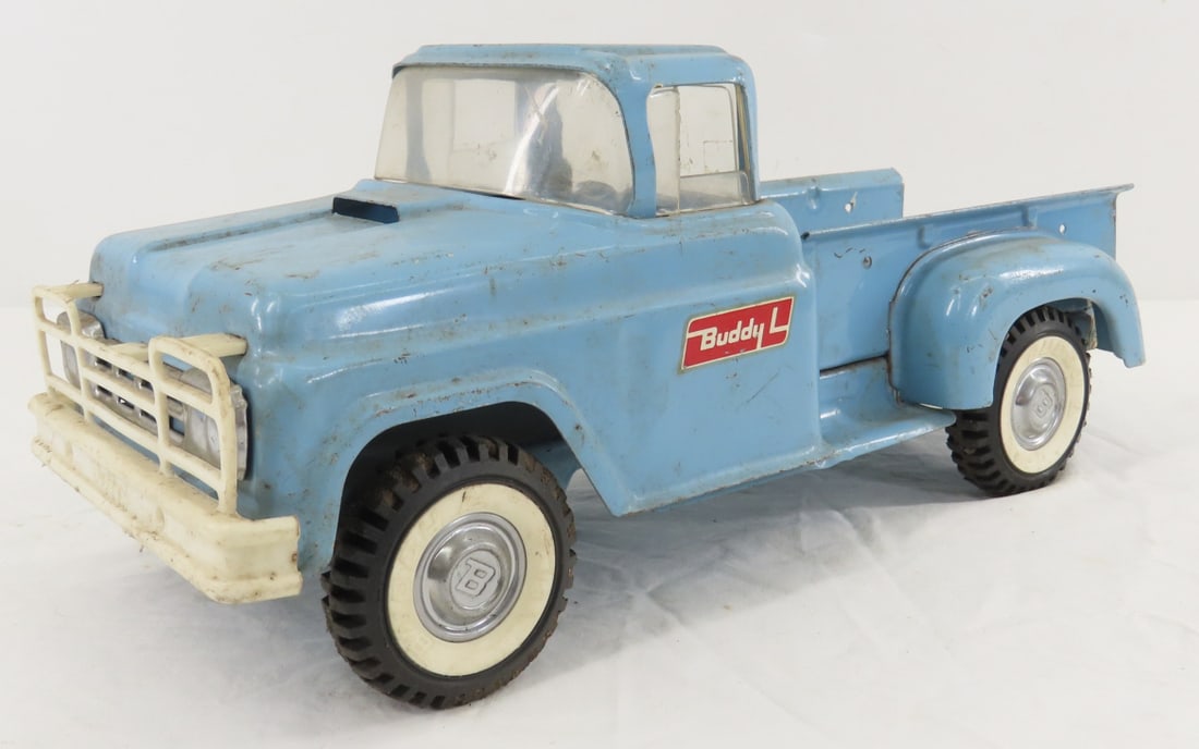 Original Buddy L Blue Pressed Steel Pick Up Truck (1 of 13)