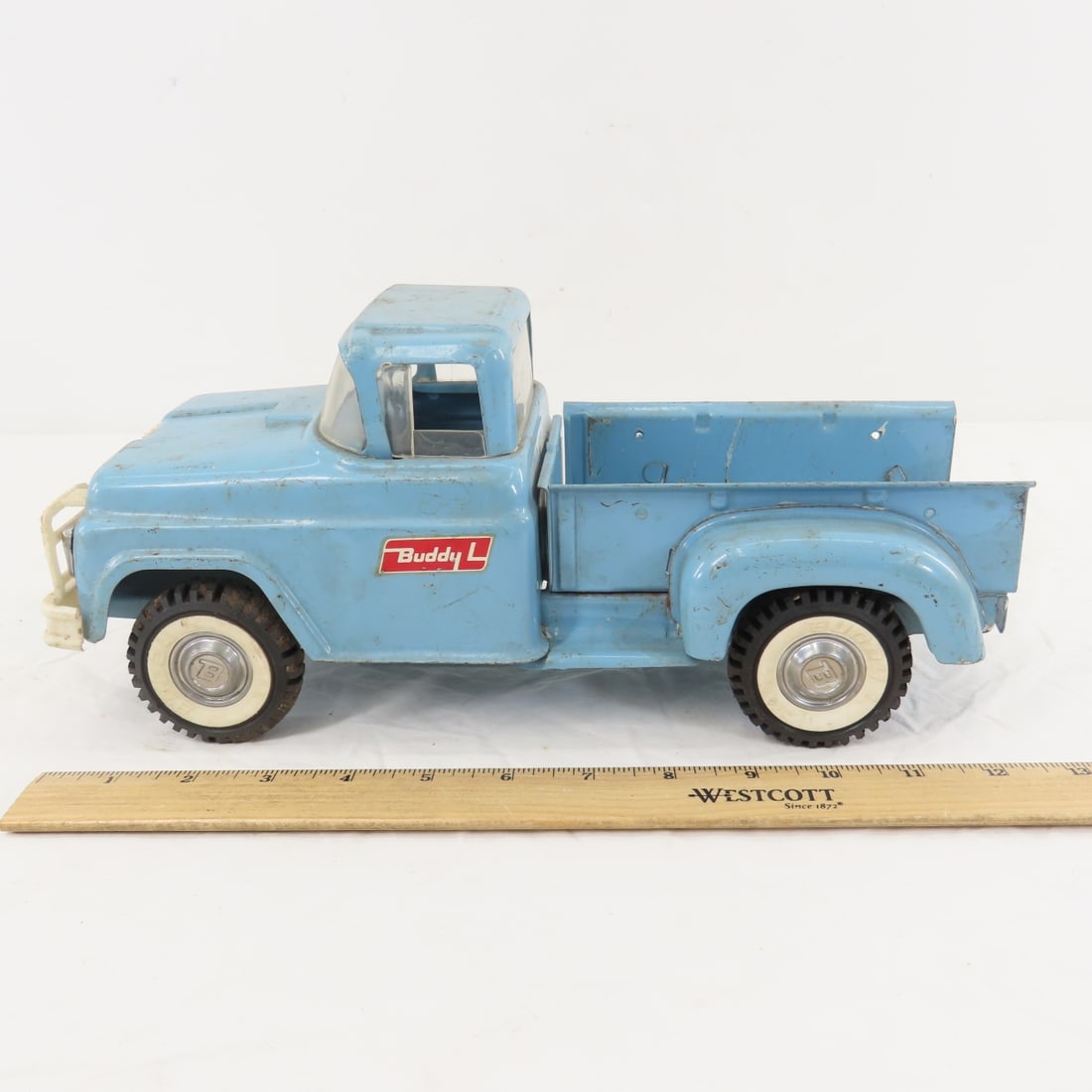 Original Buddy L Blue Pressed Steel Pick Up Truck - 2