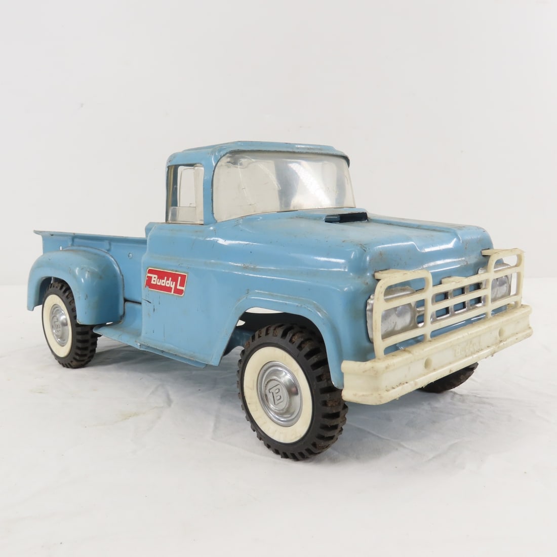 Original Buddy L Blue Pressed Steel Pick Up Truck - 7
