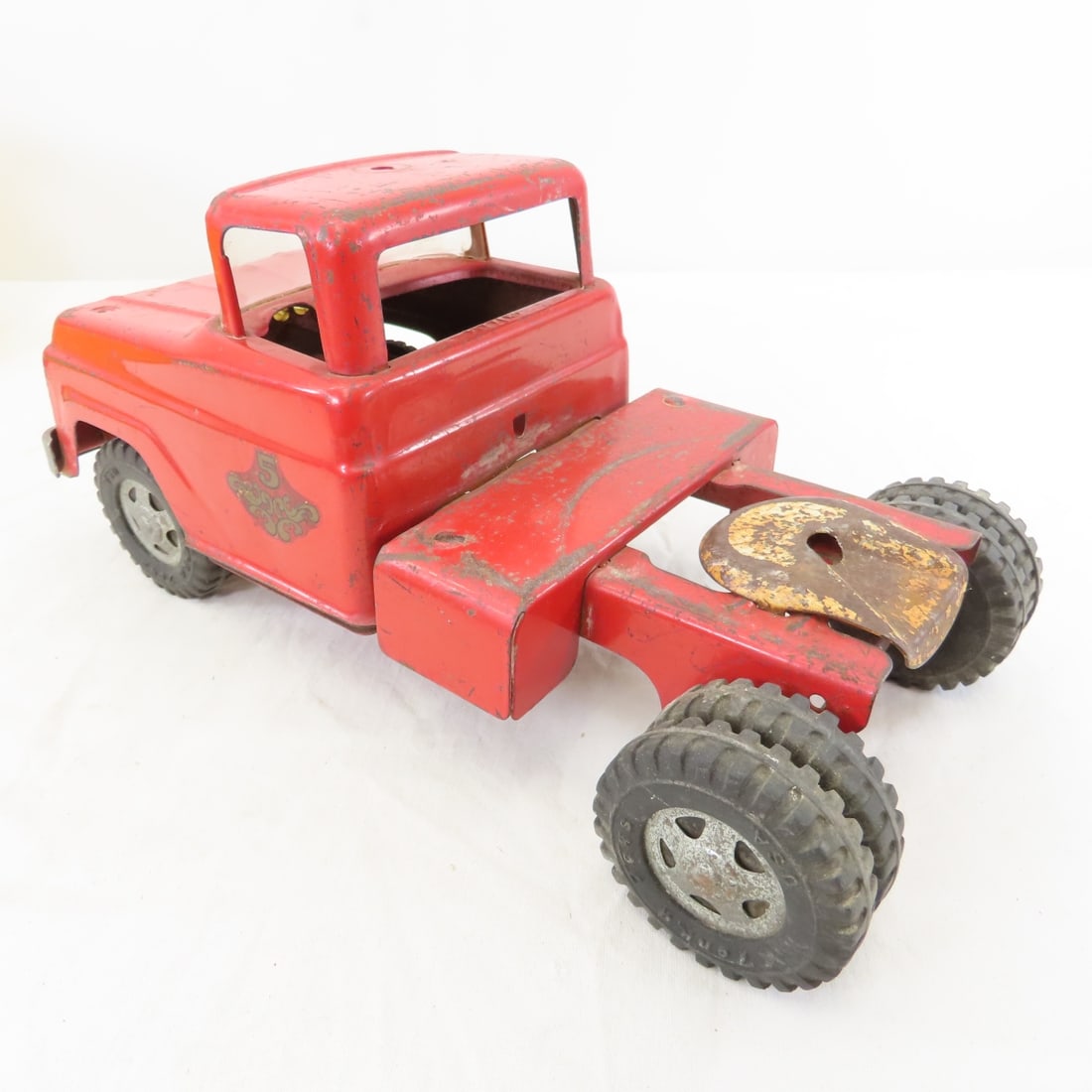 Tonka Toys Restored Car Hauler & #5 Fire Truck Cab - 11