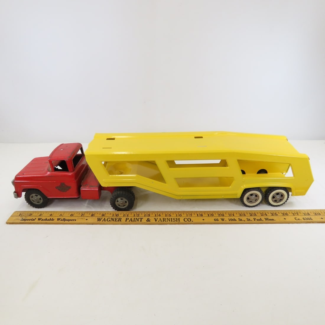 Tonka Toys Restored Car Hauler & #5 Fire Truck Cab - 2