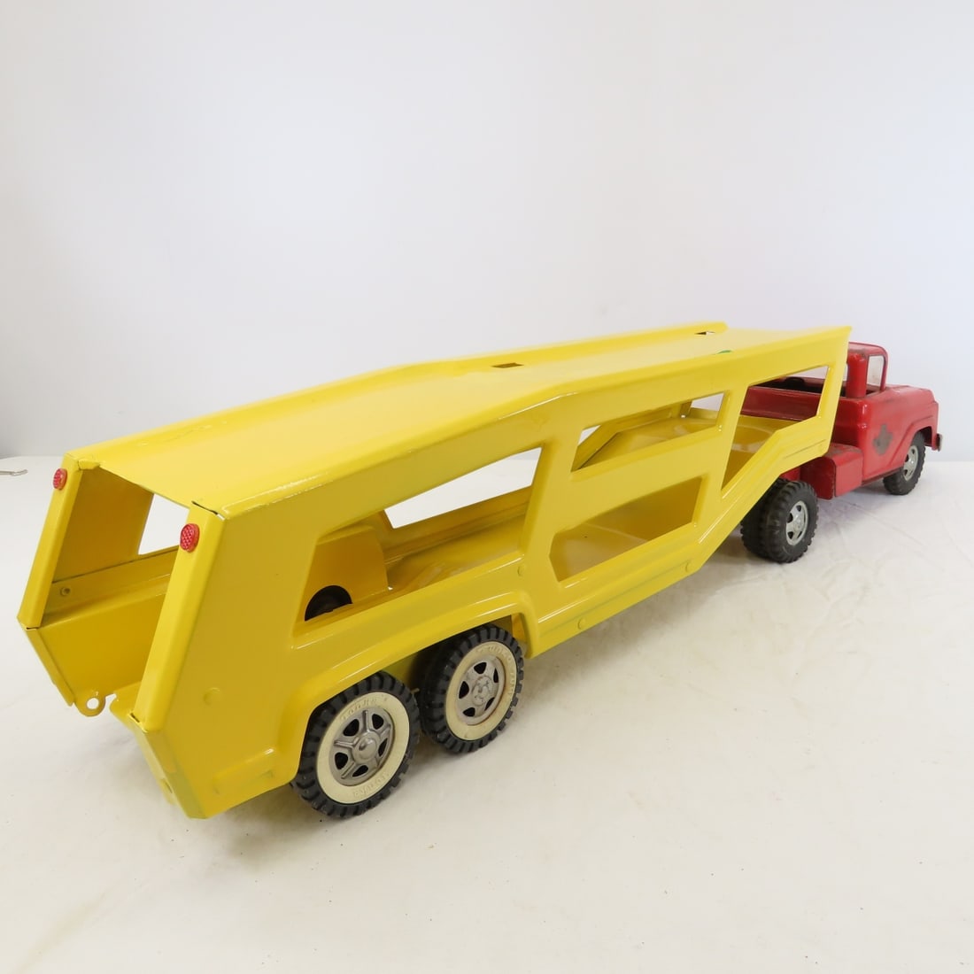 Tonka Toys Restored Car Hauler & #5 Fire Truck Cab - 5