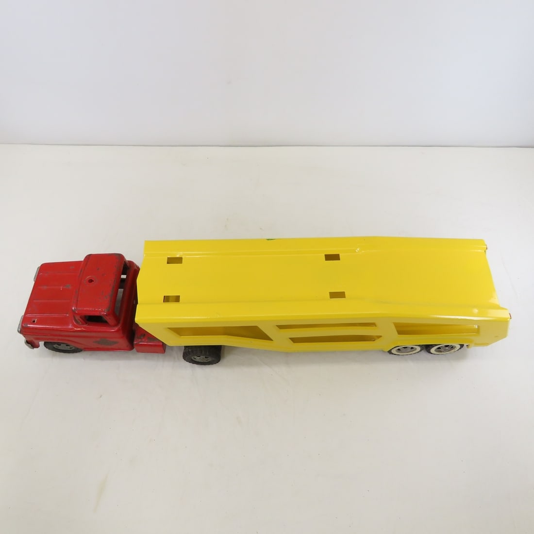 Tonka Toys Restored Car Hauler & #5 Fire Truck Cab - 9