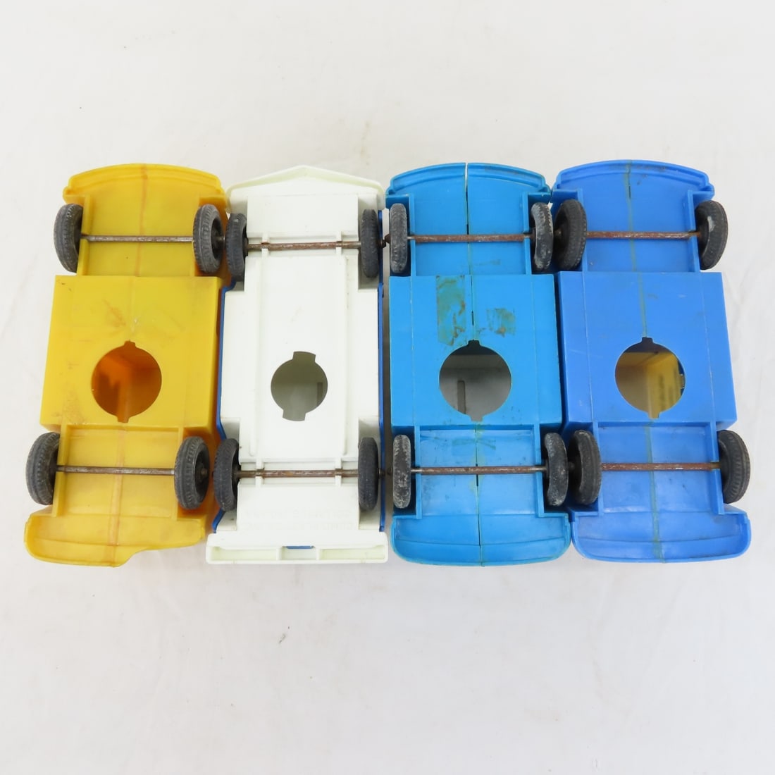 4 Vintage Plastic Dairy Delivery Van Banks - 4